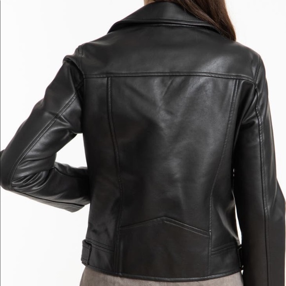 Blank NYC Black Faux Leather Moto Jacket - Picture 4 of 10